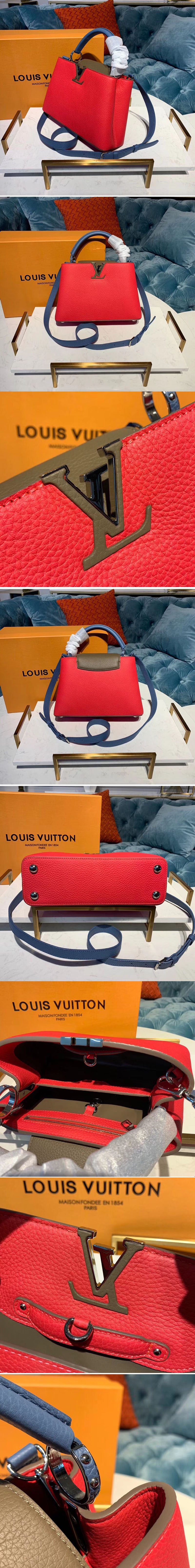 Replica Louis Vuitton M90334 LV Capucines BB Bags Red Taurillon leather