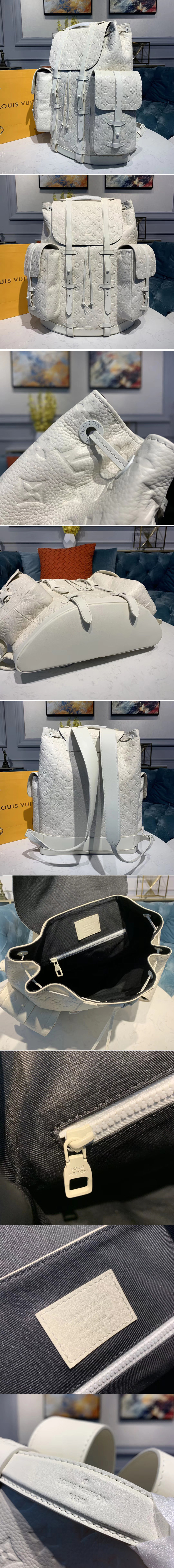 Replica Louis Vuitton M53286 LV Christopher Backpack GM Bags White Taurillon leather