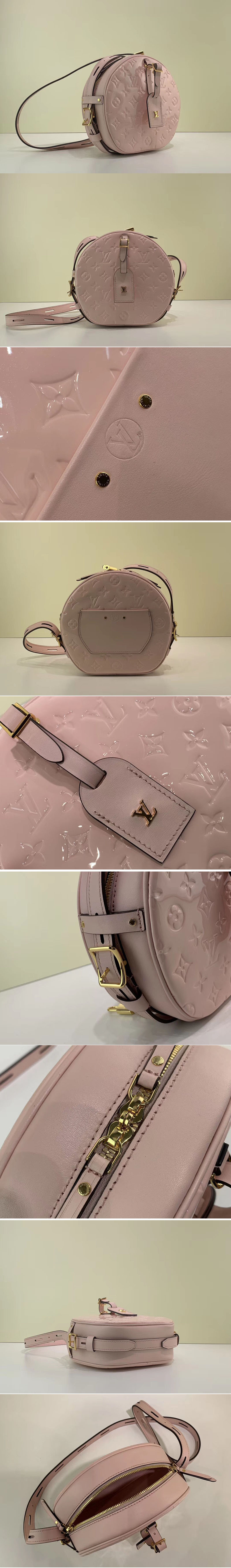 Replica Louis Vuitton M54100 LV Boite Chapeau Souple Bags Pink Monogram Vernis Leather