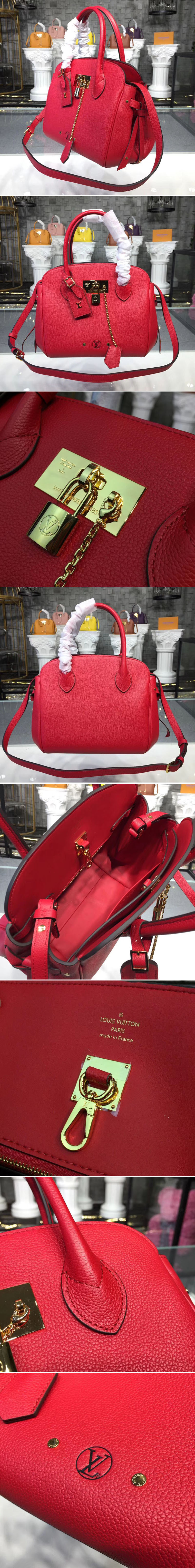 Replica Louis Vuitton M54349 LV Veau Nuage Leather Milla PM Bags Red