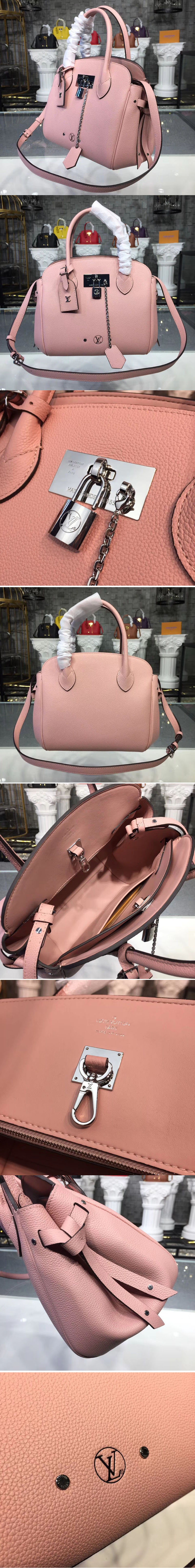 Replica Louis Vuitton M54347 LV Veau Nuage Leather Milla PM Bags Pink