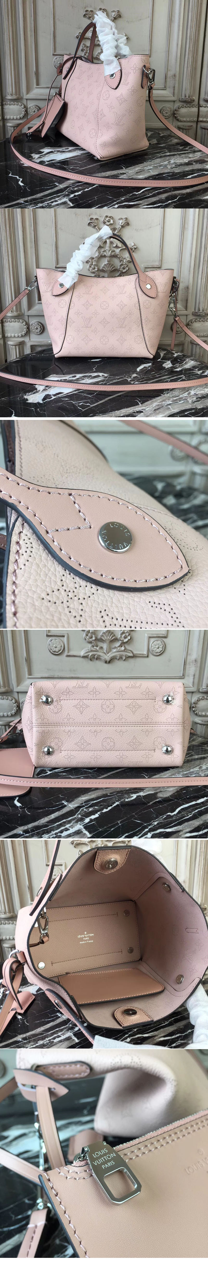 Replica Louis Vuitton M54353 Hina PM Mahina Leather Bags Pink