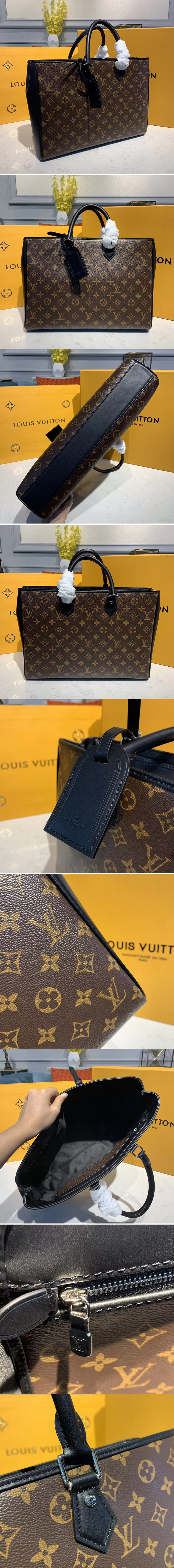 Replica Louis Vuitton M55203 LV Grand Sac tote bags in Monogram Canvas