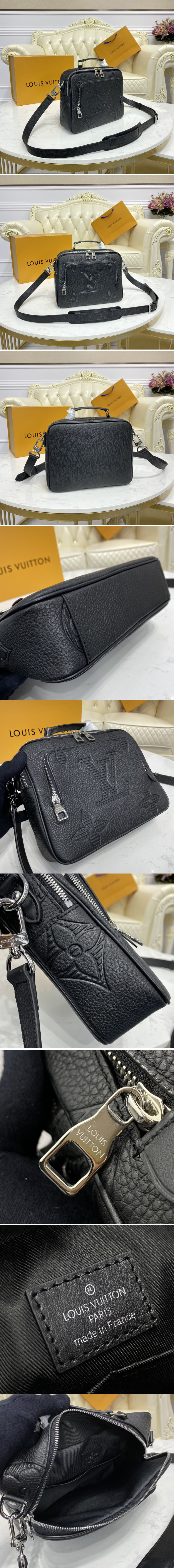 Replica Louis Vuitton M57287 LV Flight Case in Taurillon Shadow leather