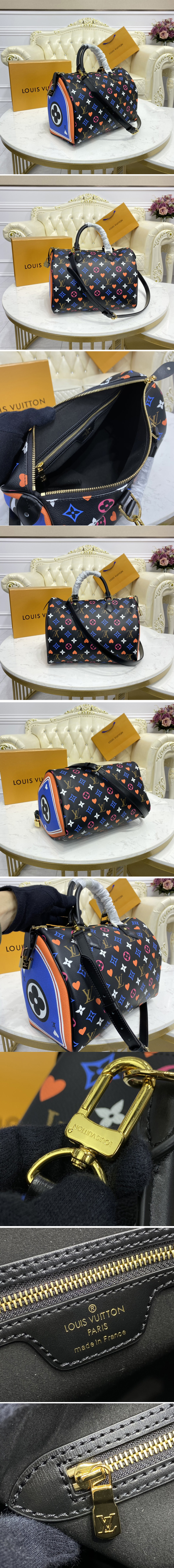 Replica Louis Vuitton M57465 LV Game On Speedy Bandoulière 30 Bag in Transformed Game On Monogram Canvas