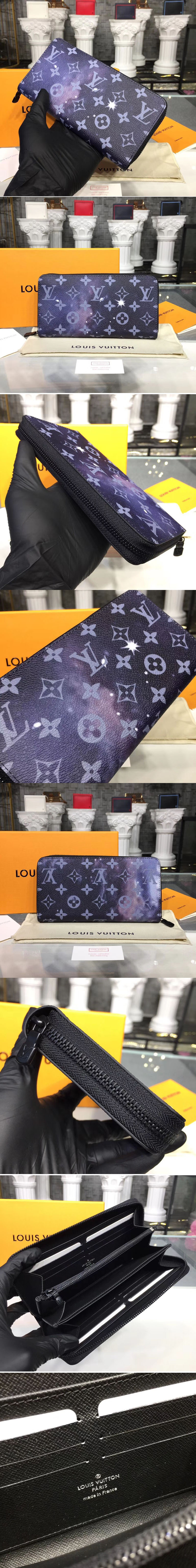 Replica Louis Vuitton M60017 LV Zippy Wallets Monogram Galaxy Canvas