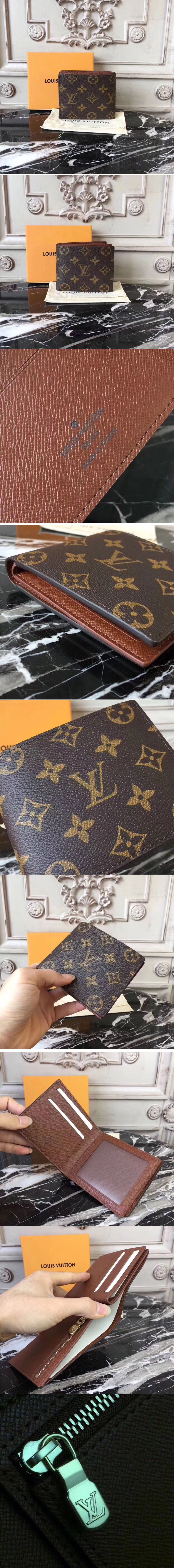 Replica Louis Vuitton M60053 Monogram Canvas Amerigo Wallet