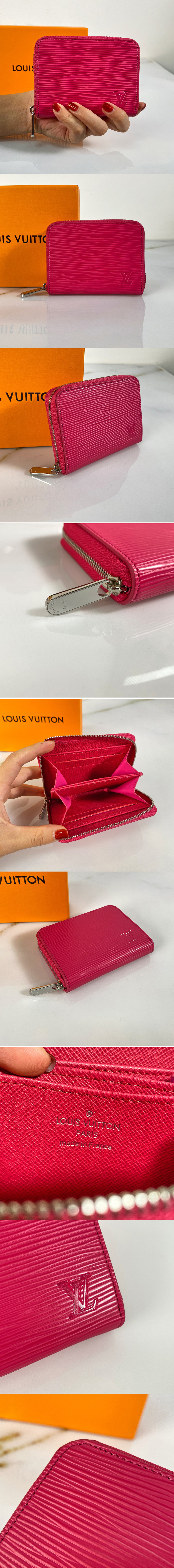 Replica Louis Vuitton M60152 LV Zippy coin purse in Rosy Epi Leather