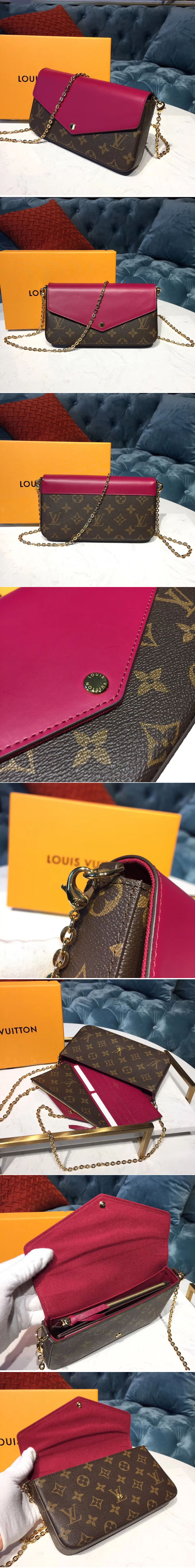 Replica Louis Vuitton M60235 LV Monogram Canvas Pochette Felicie Bags