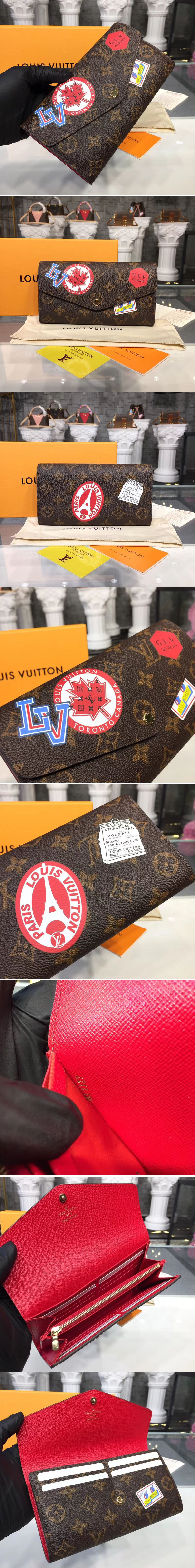 Replica Louis Vuitton M60531 LV Sarah Wallet MY LV World Tour Monogram Canvas Wallet