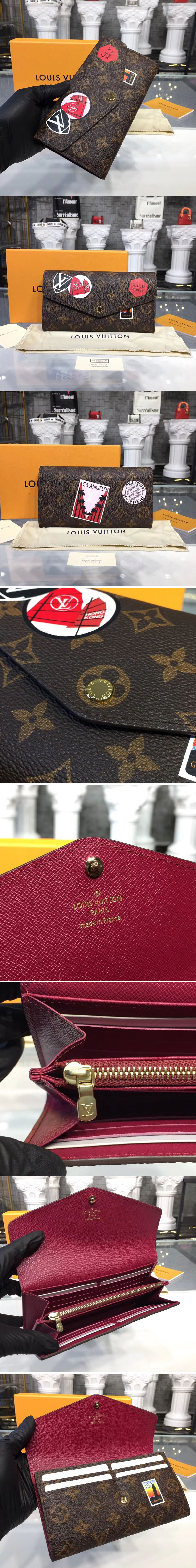 Replica Louis Vuitton M60531 LV Monogram Canvas Sarah Wallet