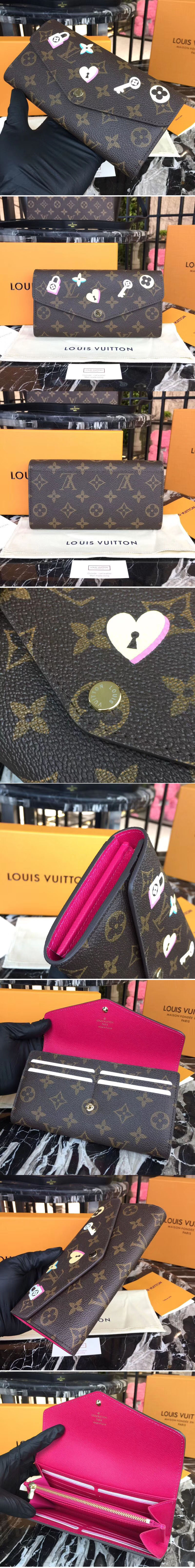 Replica Louis Vuitton M60531 LV Sarah Wallet MY LV World Tour Monogram Canvas Wallet