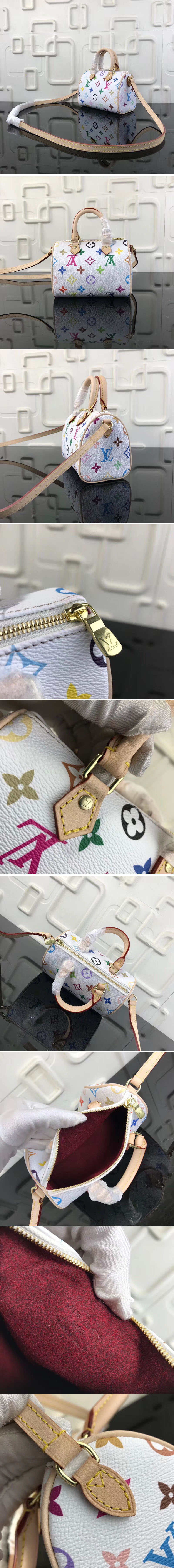 Replica Louis Vuitton M61252 LV Monogram Multicolor Nano Speedy Bags