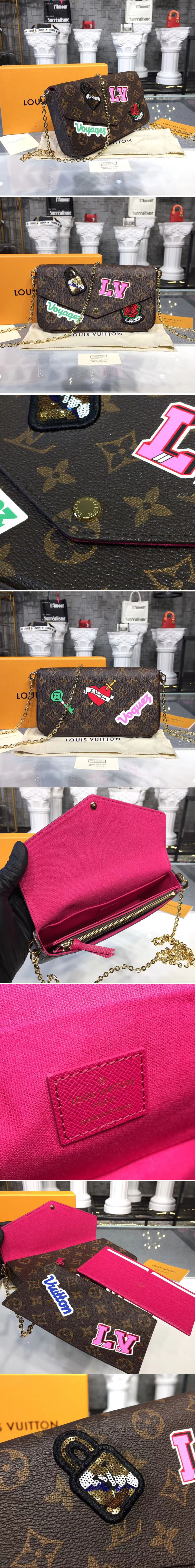 Replica Louis Vuitton M61276 LV Monogram Canvas Pochette Felicie Bags