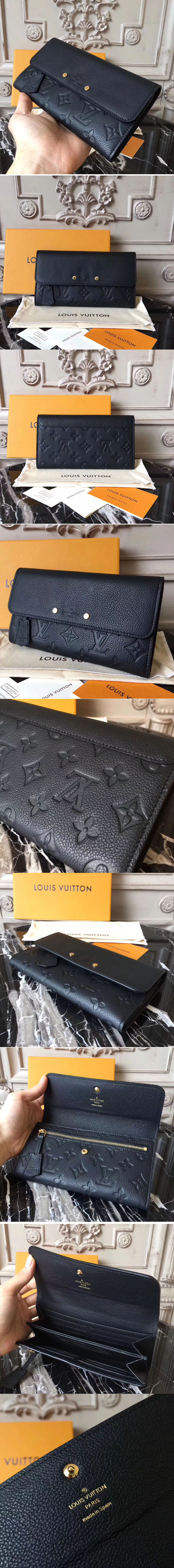 Replica Louis Vuitton M61833 Pont-neuf Wallet Monogram Empreinte Black