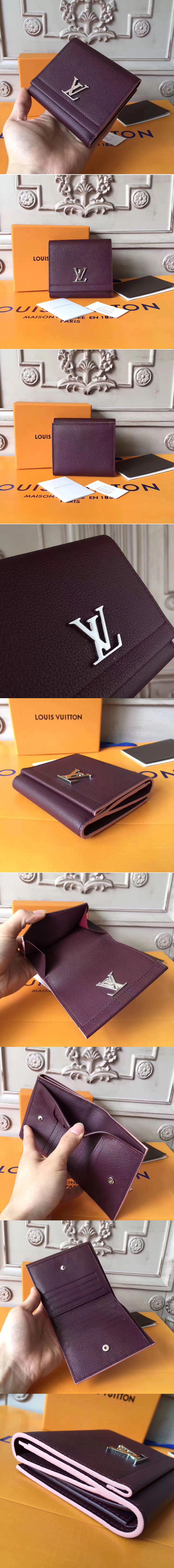 Replica Louis Vuitton M64837 Lockme II Compact Wallets taurillon Leather