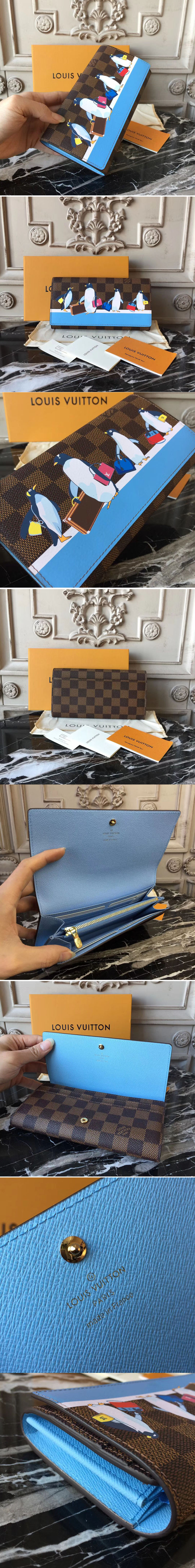 Replica Louis Vuitton M62086 Monogram Canvas Sarah Wallet Blue