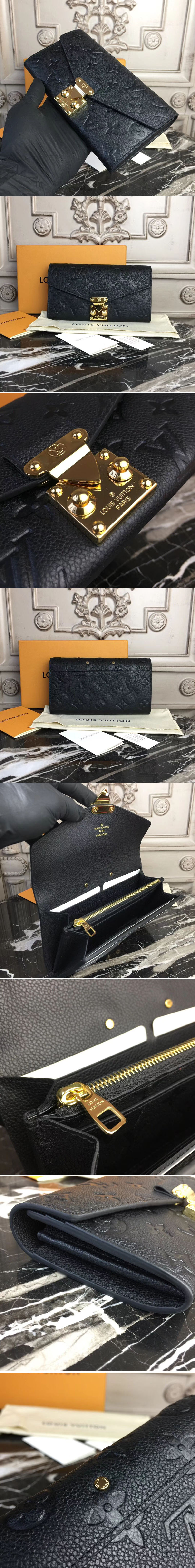 Replica Louis Vuitton M62458 Monogram Empreinte Metis Wallet Black