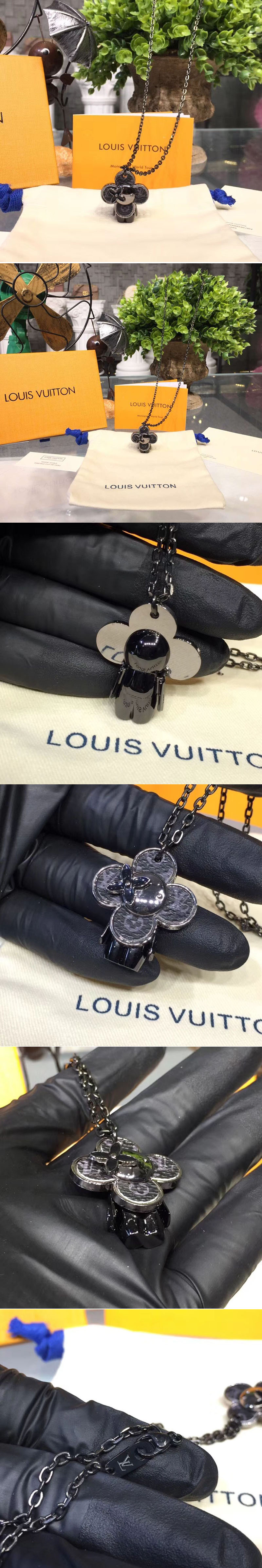 Replica Louis Vuitton M62681 LV Vivienne Necklace Monogram Eclipse canvas