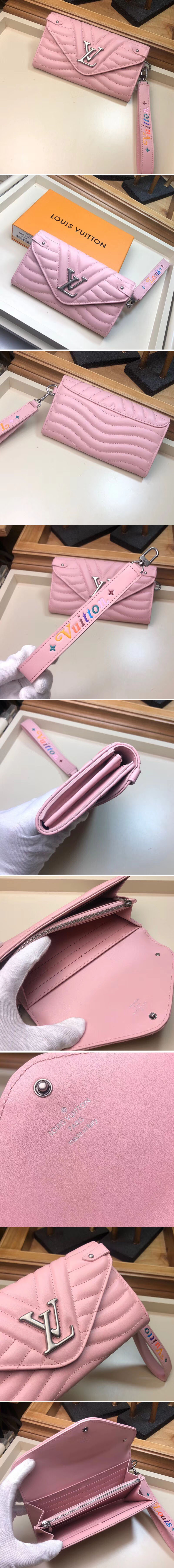 Replica Louis Vuitton M63729 LV New Wave Long Wallet Pink