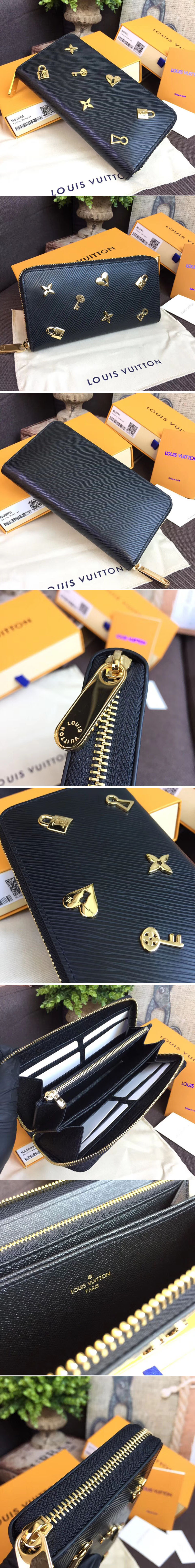 Replica Louis Vuitton M63991 Zippy Wallet Epi Leather Black