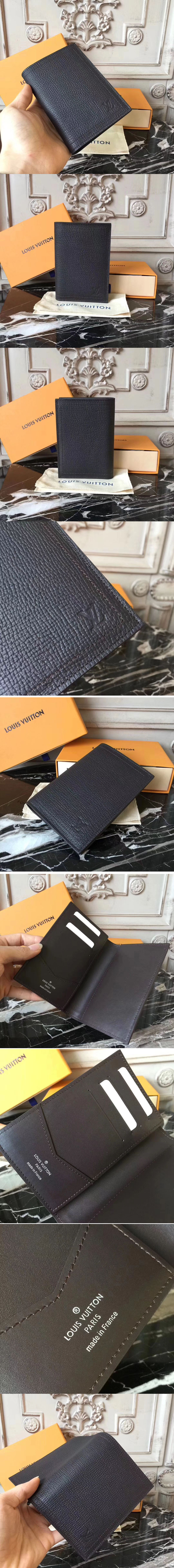 Replica Louis Vuitton M64137 Passport Cover Utah Leather Wallets