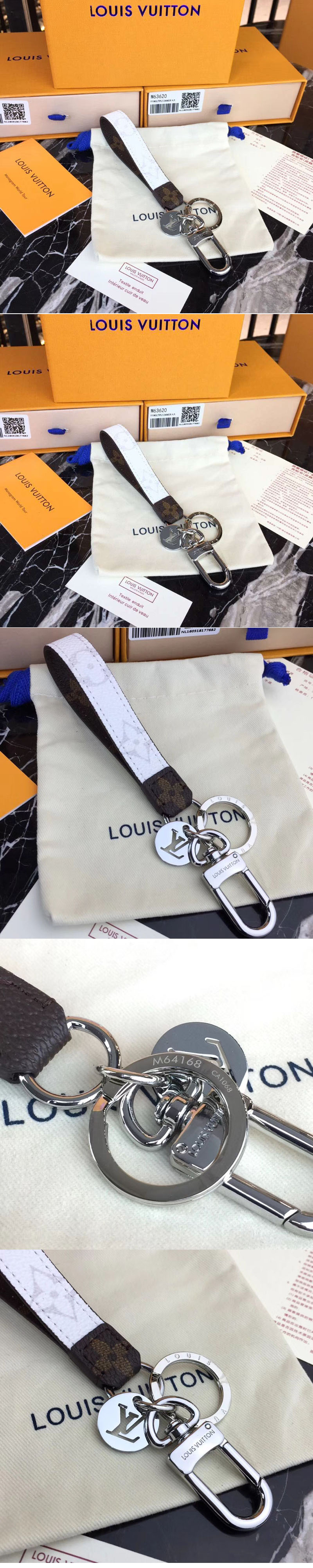 Replica Louis Vuitton M64168 LV Slim Dragonne Bag Charm and Key Holder Monogram Canvas