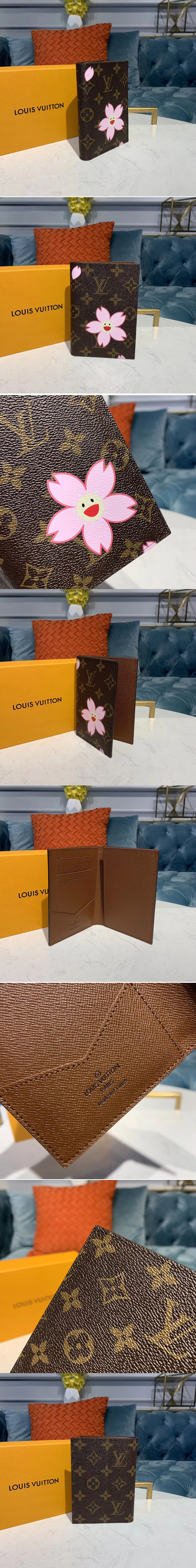 Replica Louis Vuitton M64411 LV Passport Cover Wallet Monogram canvas With Flower