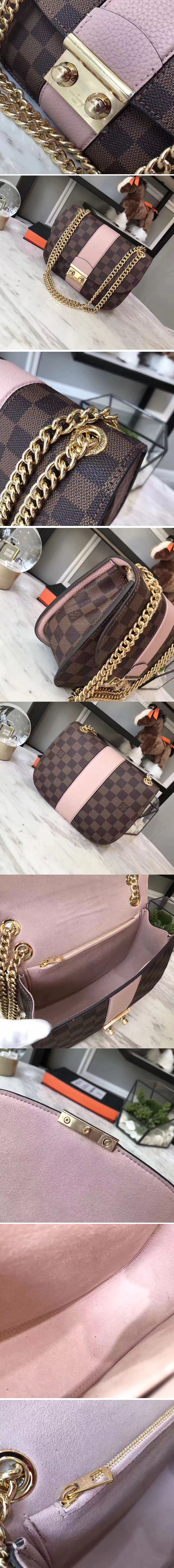 Replica Louis Vuitton N64418 Damier Ebene Canvas Wight Bags Magnolia 