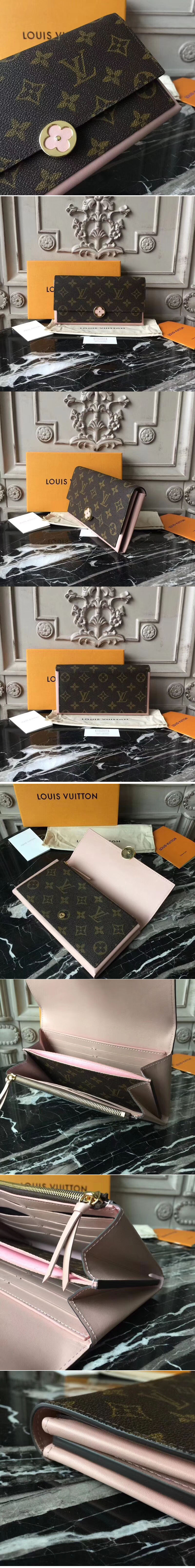 Replica Louis Vuitton M64586 Flore Monogram Canvas Wallet