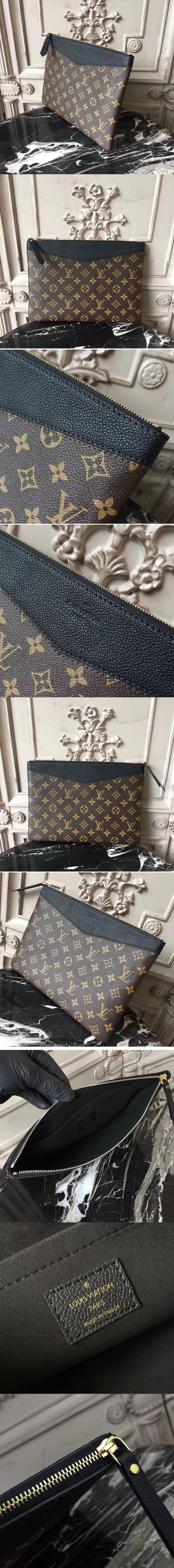 Replica Louis Vuitton M62048 Daily Pouch Monogram Canvas Bags Black