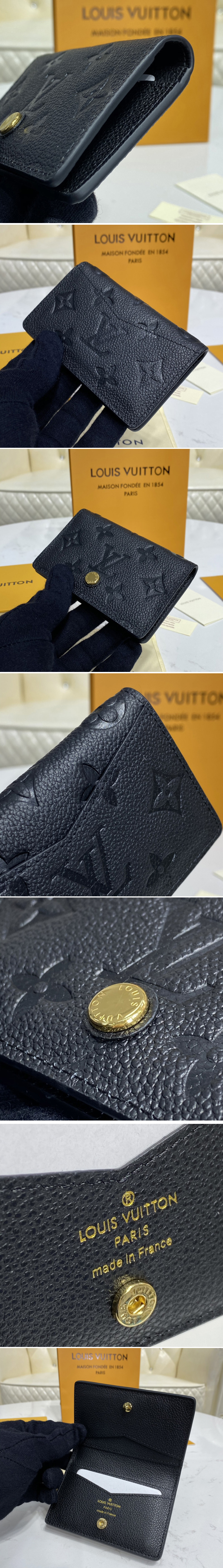 Replica Louis Vuitton M67262 LV Multicartes card holder in Black Monogram Empreinte leather