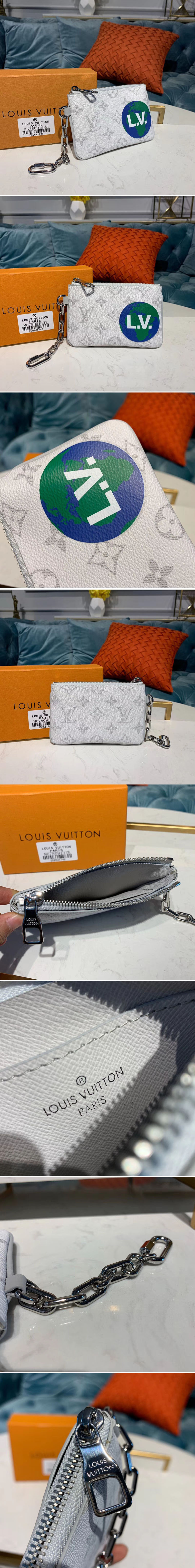 Replica Louis Vuitton M67809 LV Zipped Pouch PM White Monogram Canvas