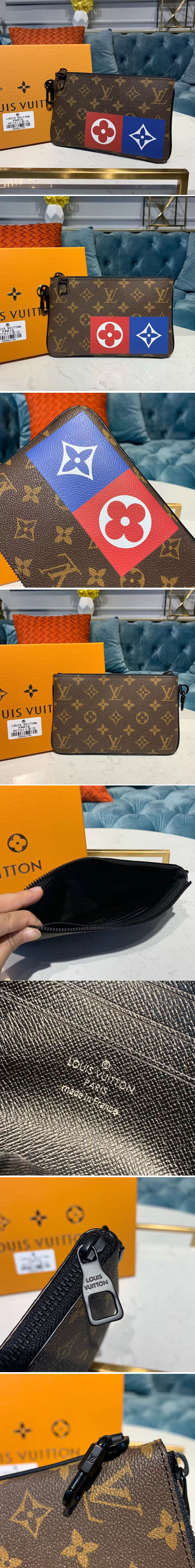 Replica Louis Vuitton M67814 LV Zipped Pouch MM Monogram Canvas