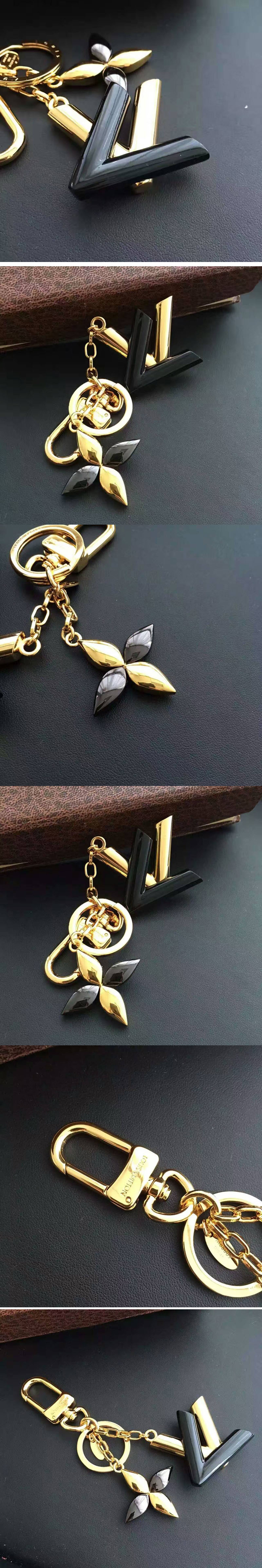 Replica Louis Vuitton M68009 Bag Charm Key Holder Gold Noir Twist Cool Good