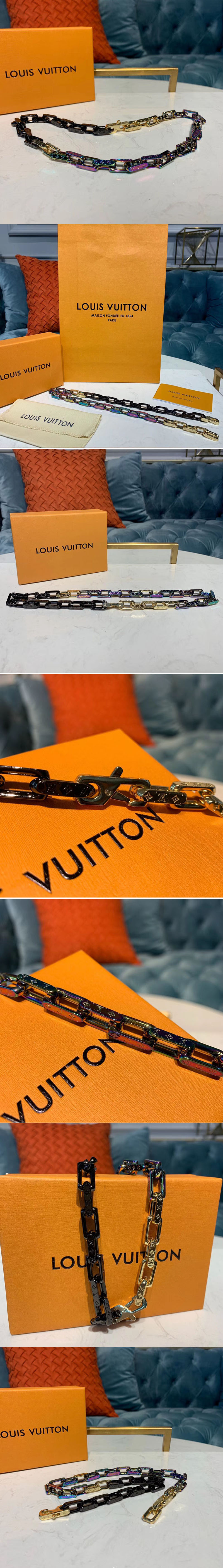 Replica Louis Vuitton M68241 LV Monogram Colors chain necklace