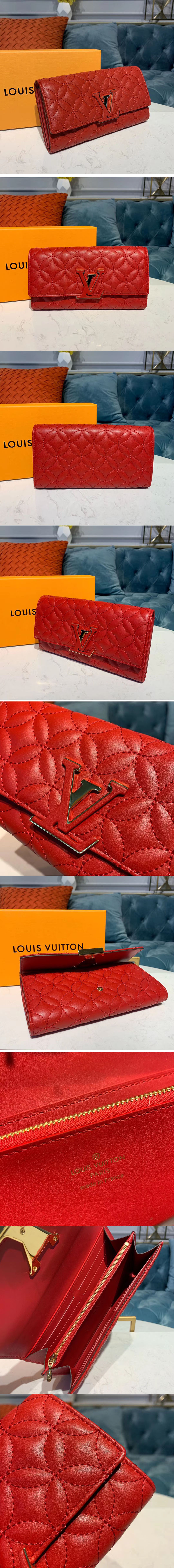 Replica Louis Vuitton M68590 LV Capucines long wallet Red Calf Leather