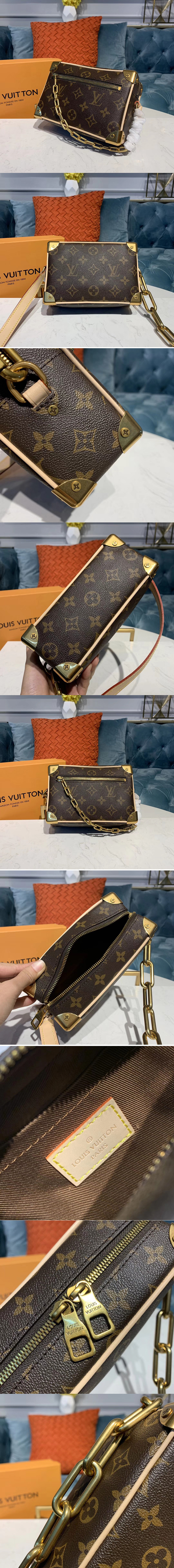 Replica Louis Vuitton M68906 LV Mini Soft Trunk bags Monogram canvas with smooth leather