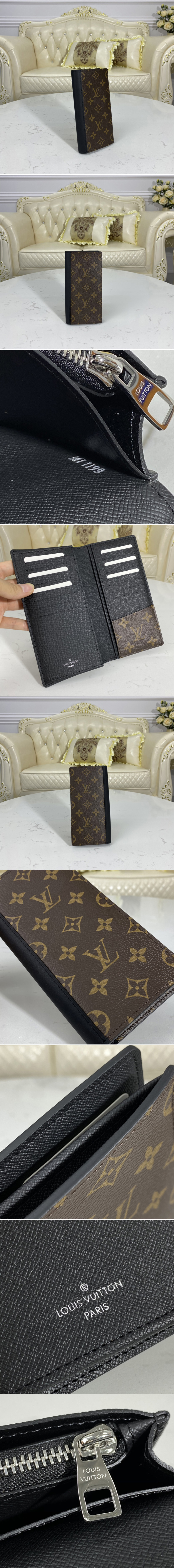 Louis Vuitton MONOGRAM MACASSAR Brazza wallet (M69410, M69410)