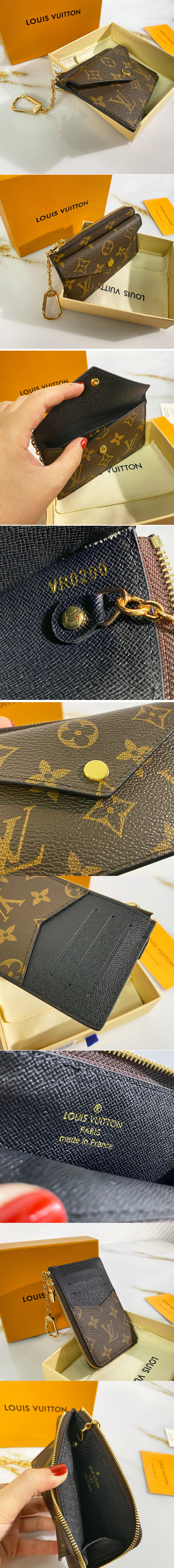 Replica Louis Vuitton M69431 LV Card Holder Recto Verso in Monogram canvas with Black