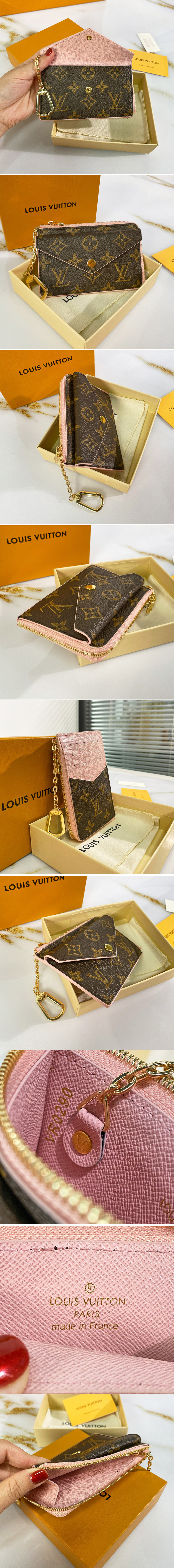 Replica Louis Vuitton M69431 LV Card Holder Recto Verso in Monogram canvas with Pink