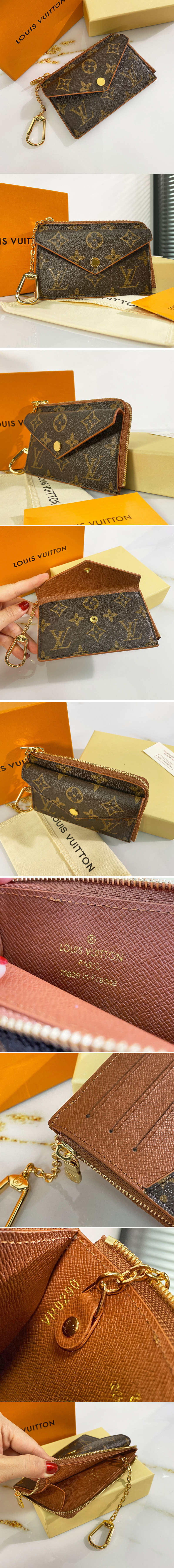 Replica Louis Vuitton M69431 LV Card Holder Recto Verso in Monogram canvas with Brown