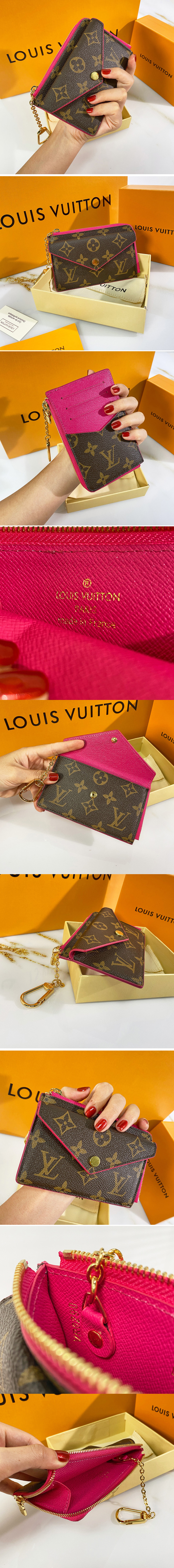 Replica Louis Vuitton M69431 LV Card Holder Recto Verso in Monogram canvas with Rosy