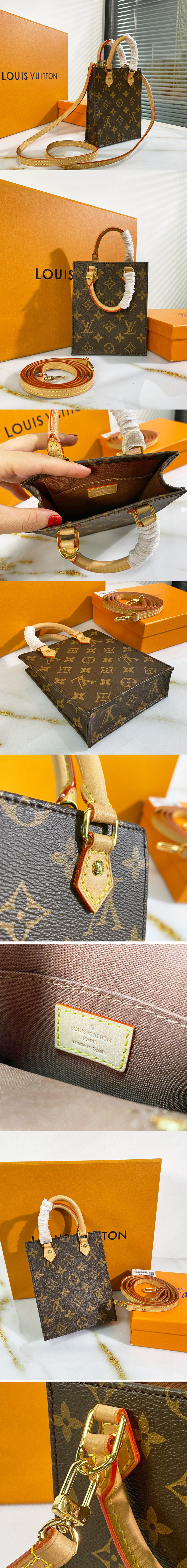 Replica Louis Vuitton M69442 LV Petit Sac Plat bag in Monogram canvas