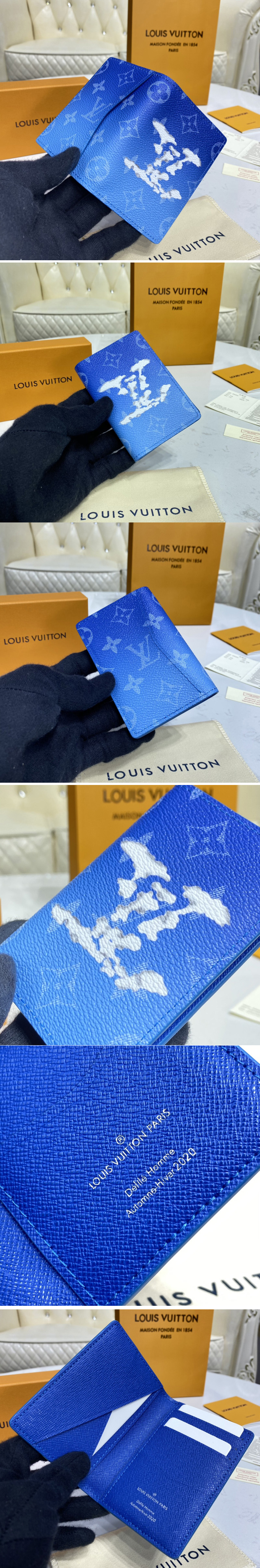 Replica Louis Vuitton M69679 LV Pocket Organizer wallet in Monogram Clouds coated canvas