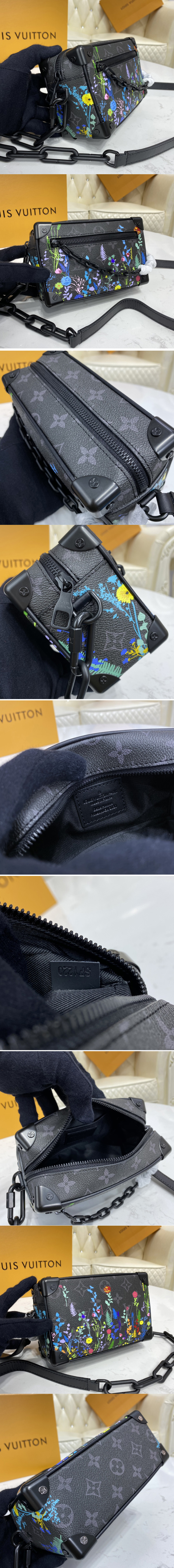 Replica Louis Vuitton M44735 LV Mini Soft Trunk bag in Monogram Eclipse coated canvas