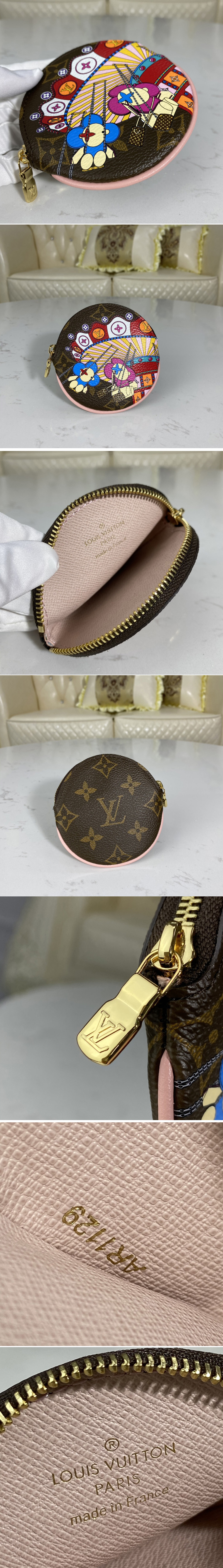 Replica Louis Vuitton M69757 LV Round Coin Purse in Monogram canvas