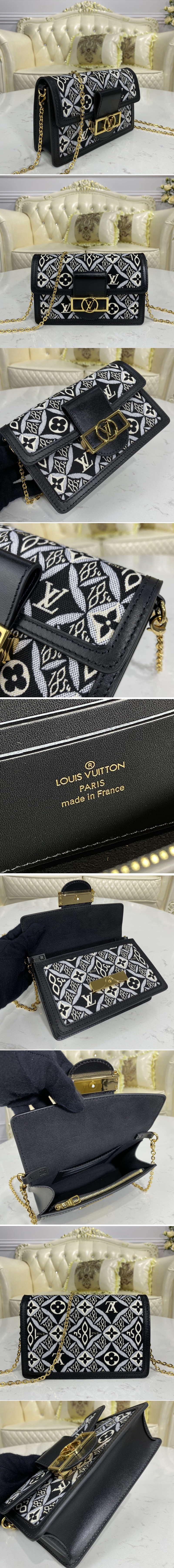 Replica Louis Vuitton M69992 LV Since 1854 Dauphine Chain Wallet bag in Jacquard Since 1854 textile