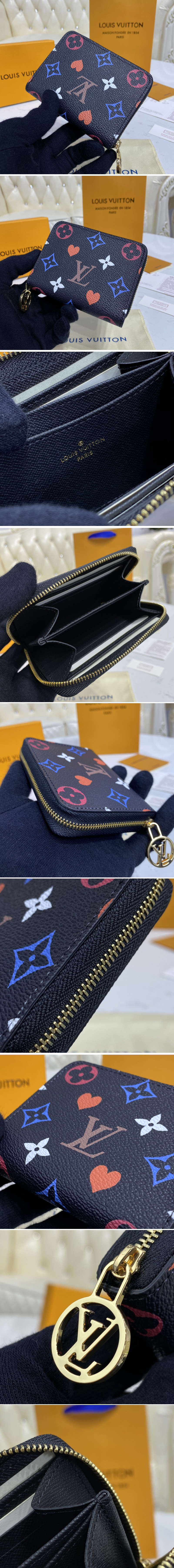 Replica Louis Vuitton M80305 LV Game On Zippy coin purse in Black Transformed Game On canvas