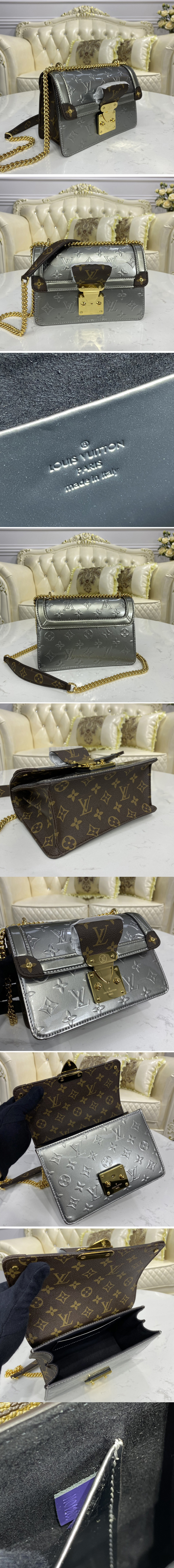 Replica Louis Vuitton M90445 LV Wynwood Chain bag in Embossed Monogram Vernis patent cowhide